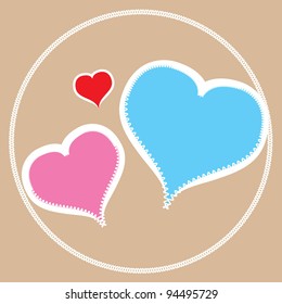 vector valentines day card