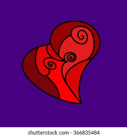 Vector Valentine's Day Card with copy space. Colorful wedding invitation background. Love, feelings and wedding concept.
