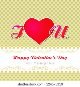 Vector Valentine's day card design.