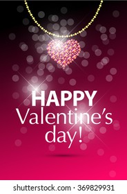 Vector valentine's day card design. Love postcard, wedding invitation, anniversary, happy birthday party flyer or leaflet template. Gift, present card sample with warm and best regards.