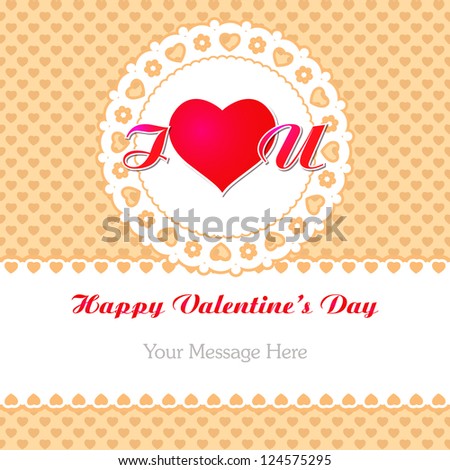 Vector Valentine's day card design.