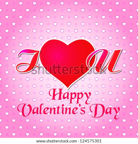 Vector Valentine's day card design.