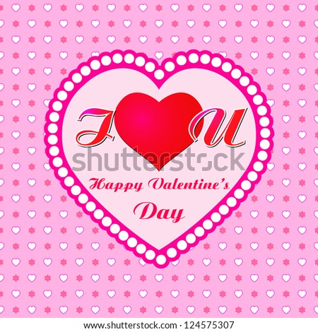 Vector Valentine's day card design.