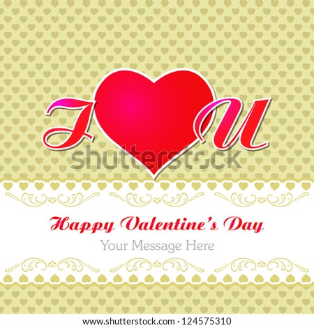 Vector Valentine's day card design.