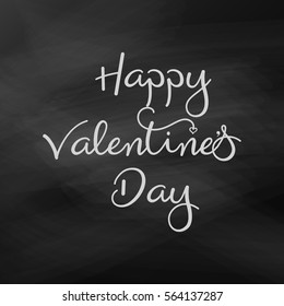 Vector Valentines Day card. Hand drawn letters on flower background. Romantic quote for design greeting cards, photo overlays, holiday invitations.
