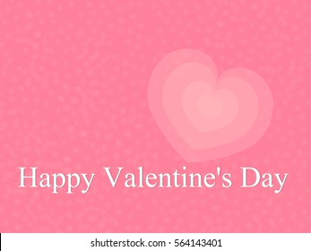 Vector Valentines Day card. Hand drawn letters on flower background. 