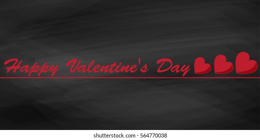 Vector Valentines Day card. Hand drawn letters on flower background.