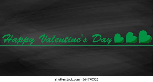 Vector Valentines Day card. Hand drawn letters on flower background.