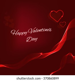 Vector Valentine's day card with hearts and plasmatic design