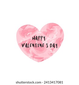vector valentine's day card with an image of a heart with the inscription