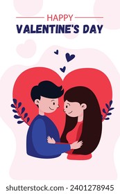 Tarjeta romántica vectorial valentines day card para todos los amantes ilustración vectorial para tarjeta de saludo