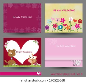 Vector Valentine's Day card set (Part 8)