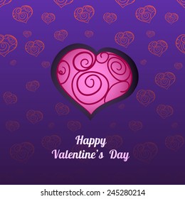 Vector valentine's day card template