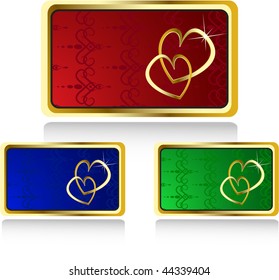 the vector valentines day cards