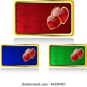 the vector valentines day cards