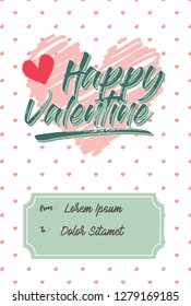 Vector Valentine's day cards templates. Hand drawn February 14 gift tags, labels or posters collection. Vintage love lettering background. - Vector