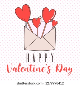 Vector Valentine's day cards templates. Hand drawn February 14 gift tags, labels or posters collection. Vector illustration.