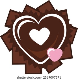 Vector valentines day chocolate gift
