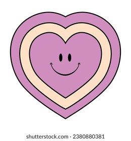 Vector valentines day cute heart illustration heart kawaii chibi vector drawing style heart cartoon