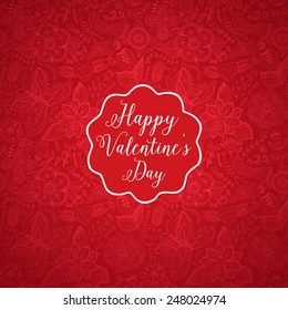 Vector Valentine's Day doodles. Romantic hand drawn elements frame. 