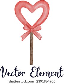 colección vectorial valentines day element para el día de San Valentín. ilustración de acuarela