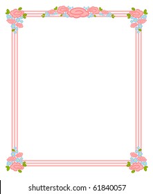 Vector valentine`s day frame