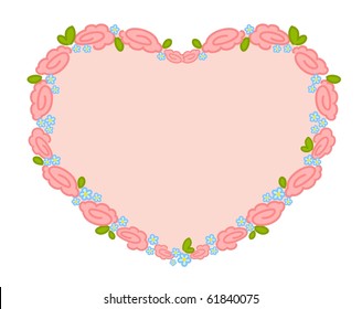 Vector valentine`s day frame