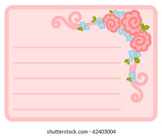 Vector valentine`s day frame with flowers for design