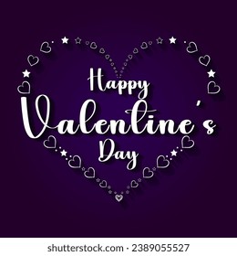 Vector valentine's day greeting card design with love shape.
