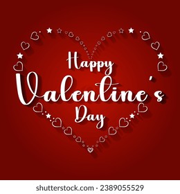 Diseño de tarjetas de felicitación de día Vector valentine con forma de amor.
