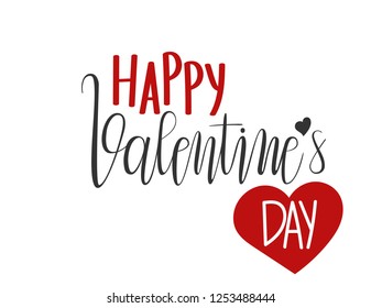Vector Valentine's Day Greeting Card.Happy Valentine's day