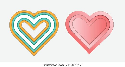 Vector valentines day heart background vector illustration