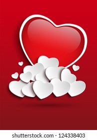 Vector - Valentines Day Heart Clouds