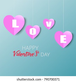 Vector Valentines Day with Heart Shape Typography Greeting Cards, Posters and Flyers.
