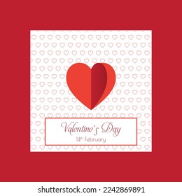 vector valentine's day instagram posts design template