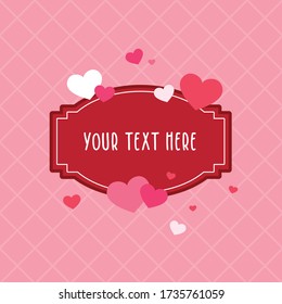 Vector Valentinstag Label Urlaub Rahmen