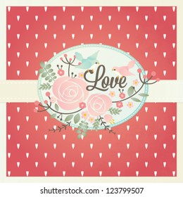 Vector Valentine's day love card template