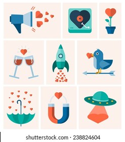 vector valentine's day, love concept illustrations