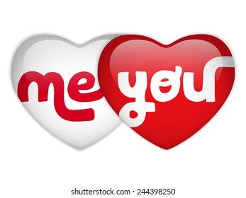 Vector - Valentine's Day Me and you Heart