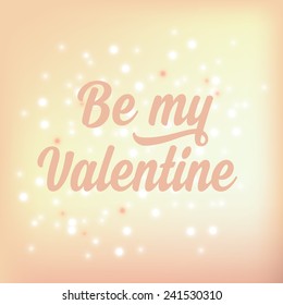 Vector Valentine's Day party invitation. Holiday background and design banner. Vector template with hand-drawn graphic.