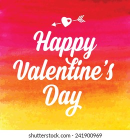 Vector Valentine's Day party invitation. Holiday background and design banner. Vector template with hand-drawn graphic.