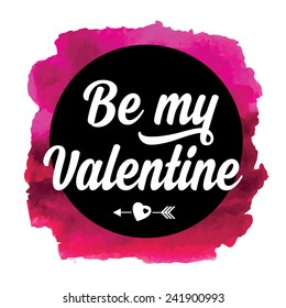 Vector Valentine's Day party invitation. Holiday background and design banner. Vector template with hand-drawn graphic.