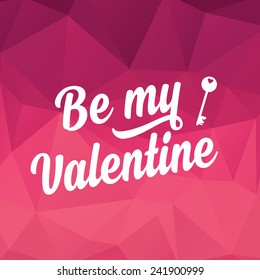 Vector Valentine's Day party invitation. Holiday background and design banner. Vector template with hand-drawn graphic.