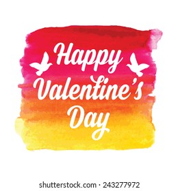 Vector Valentine's Day party invitation. Holiday background and design banner. Vector template with hand-drawn graphic.
