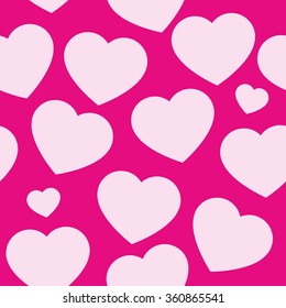 Vector valentines day pink heart seamless background template