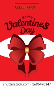 Vektorillustration Valentinstag rot mit Herzform