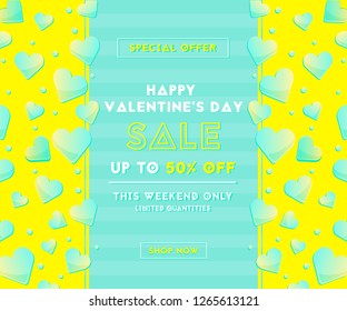 Vector Valentine's day sale cards templates. Use for banners, greeting cards, gifts, poster - Vector