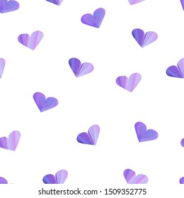 Vector Valentines day seamless pattern background with hearts.