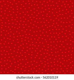 Vector Valentines day seamless pattern with colorful red small  hearts isolated on white background for textile, cloth, fabric. Design for Wedding Invitation Card. Vector illustration.