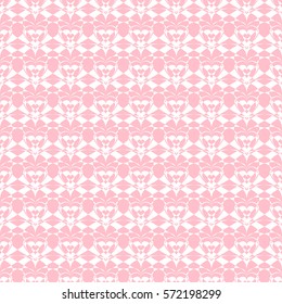 Vector Valentines day seamless pattern with hearts of pink color for background Wedding Invitation Card.